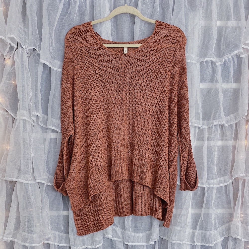 Boutique: Rose pink, knit, tunic, sweater